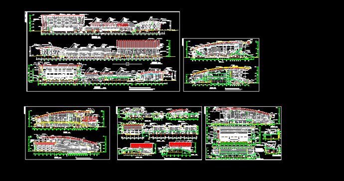 体育活动中心建筑施工CAD设计图纸_图1