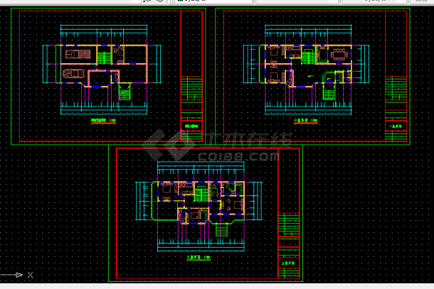 二层别墅楼建筑施工CAD设计图纸-图一