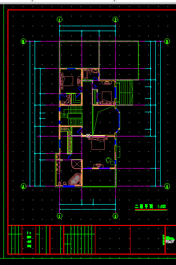 金华别墅建筑施工CAD设计详图方案-图二