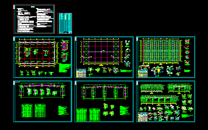 30m长跨厂房建筑全套结构CAD设计方案图纸_图1