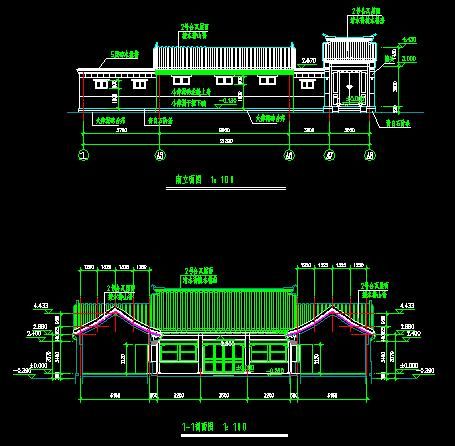 某四合院住宅建筑设计方案图（共4张）-图二