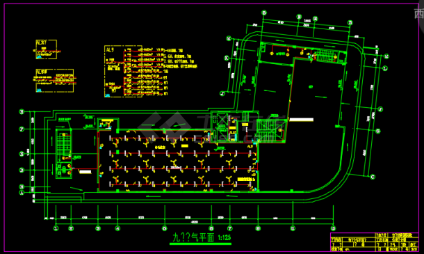 某地区卫生学校附属医院电气设计CAD施工图纸-图一