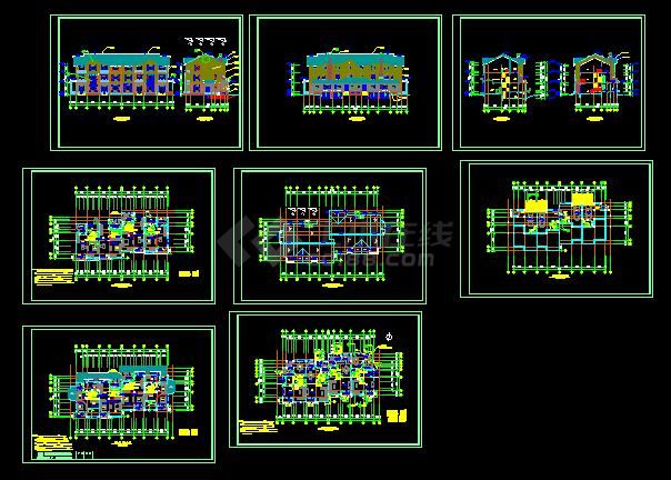 西湖别墅单体建筑施工图（共8张）-图一