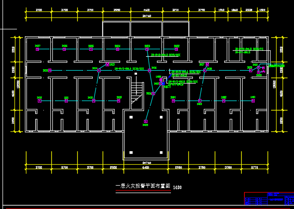 某地区医院报警与喷淋电气设计CAD施工图纸_图1