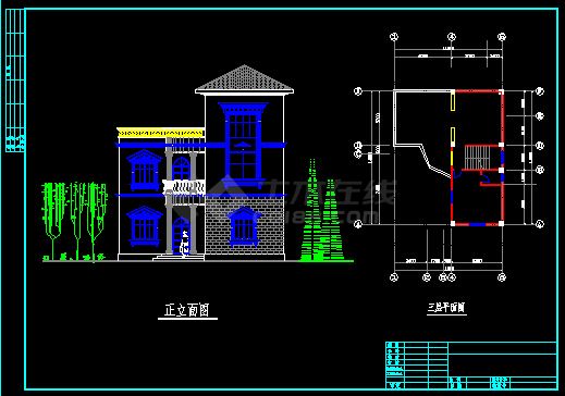 某12个别墅设计方案设计CAD详情图纸-图二
