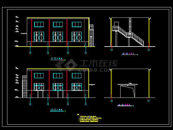 某地小型厂房建筑施工图纸（共9张）-图二
