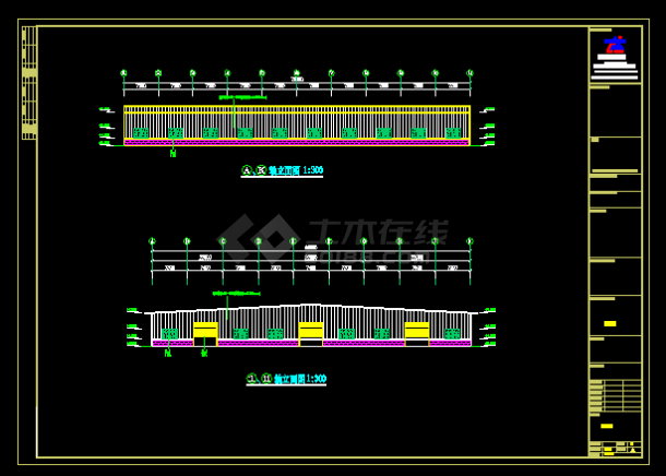 原料库6米厂房建筑结构CAD图纸（含设计说明）-图二