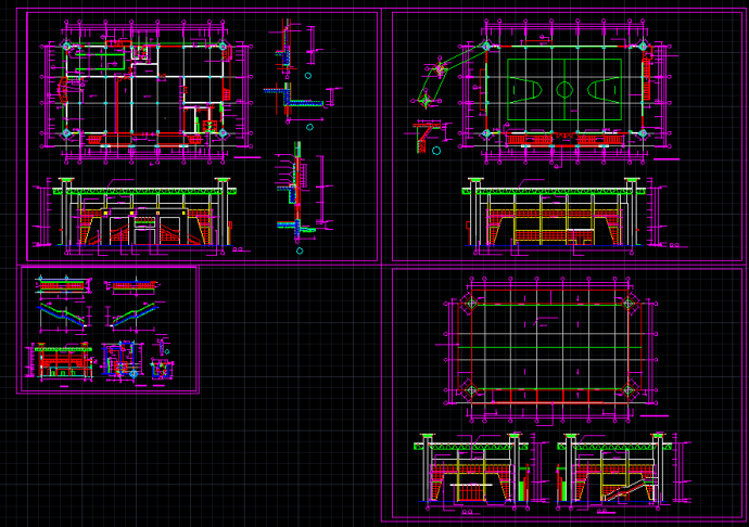 某学校操场CAD设计施工平面图纸_图1