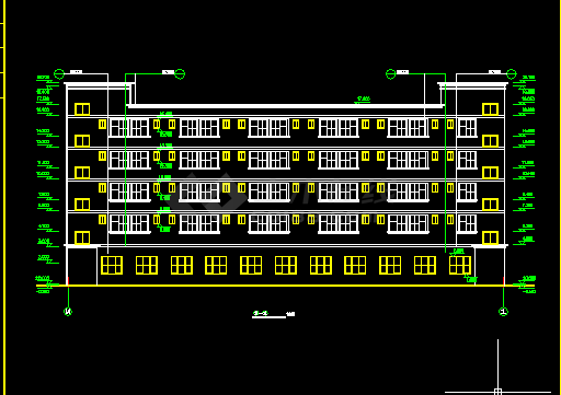 某大型工业区宿舍建筑CAD设计施工图纸-图二