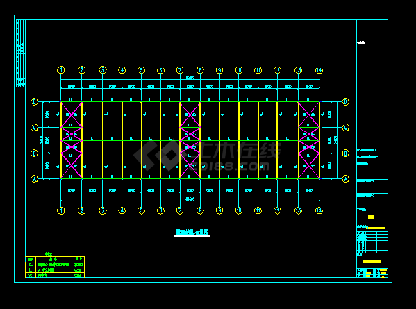 东城经济区规划二期标准化厂房建筑结构CAD图纸-图二