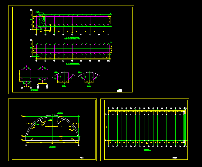 全套网架建筑结构图结构CAD图纸（标注详细）_图1
