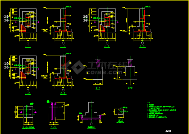 全套网架建筑结构图结构CAD图纸（标注详细）-图二
