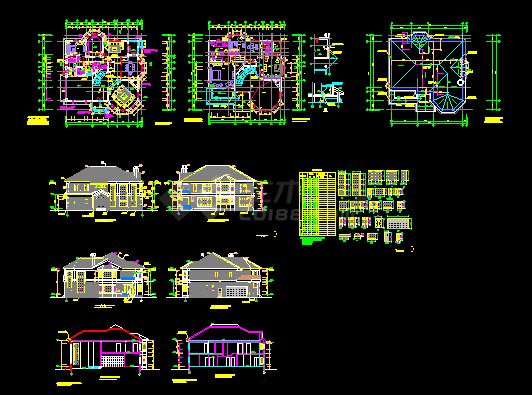 钢结构别墅建筑设计CAD详情全套图-图一