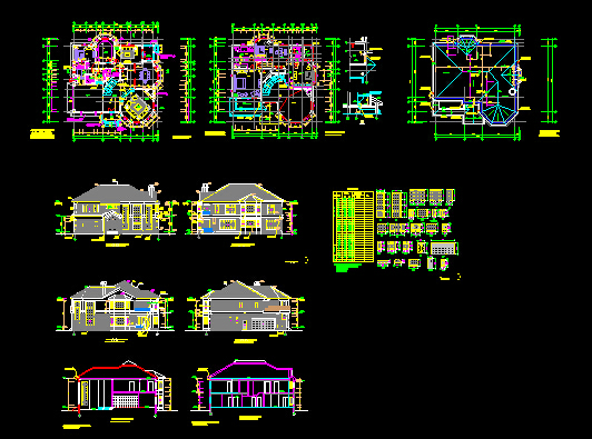 钢结构别墅建筑设计CAD详情全套图_图1