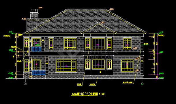 钢结构别墅建筑设计CAD详情全套图-图二