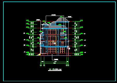 某高级独栋别墅建筑CAD设计施工图-图二
