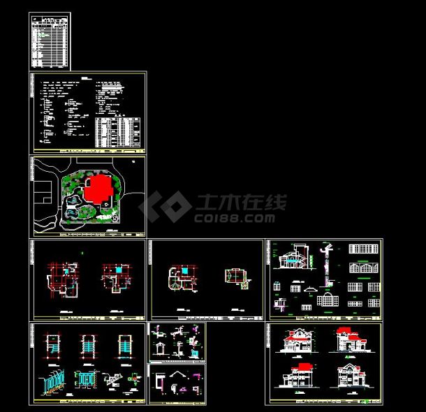 太原某地三层砖混结构独栋别墅建筑设计方案一cad施工图-图一