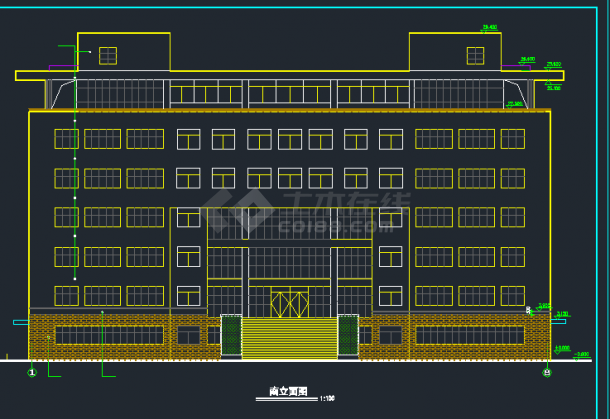 某地区七层行政办公楼建筑设计CAD施工图-图二