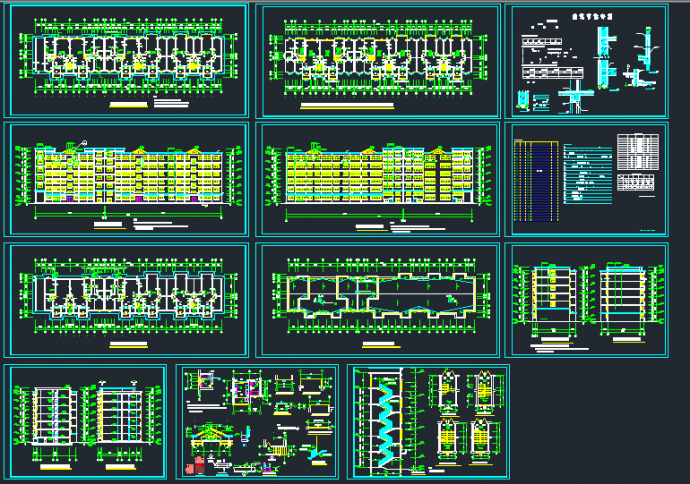 某地区6层住宅楼全套建筑设计CAD施工图_图1