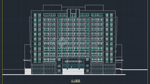 某地区高校3号综合楼建筑设计CAD施工图纸-图二