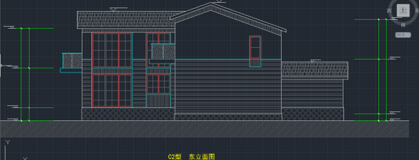 某地区小区4号别墅建筑设计CAD施工图纸-图二