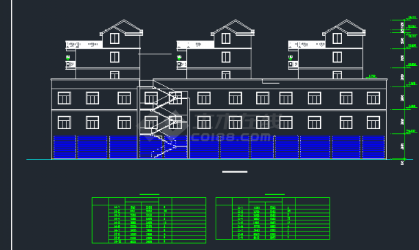 彭泽某地区商住楼建筑设计CAD施工图-图二
