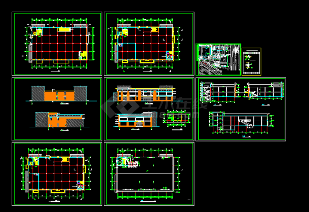 小型超市全套建筑施工CAD设计方案详图-图一