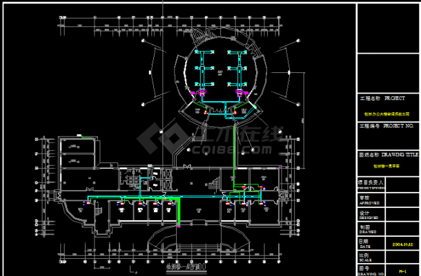 某多层检测办公楼全套中央空调设计图-图二
