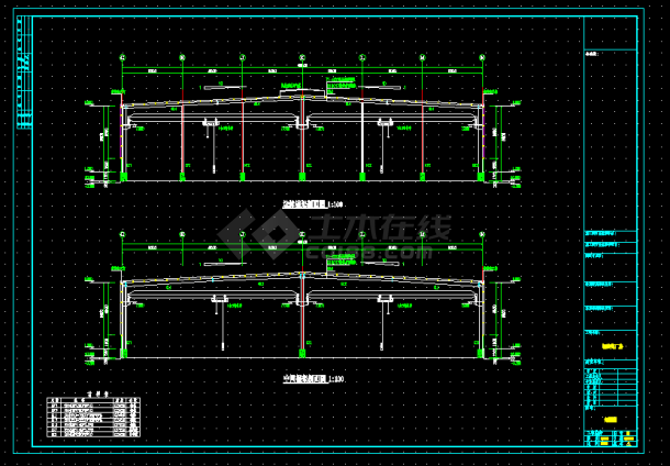 某公司48厂房工程建筑结构CAD图纸（含设计说明）-图二