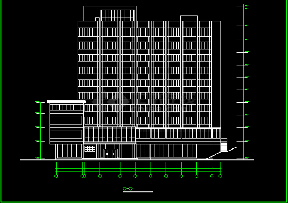 [改建]某十层妇幼保健院综合楼CAD设计方案图-图二
