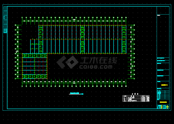 某公司12#厂房工程建筑结构CAD图纸-图二