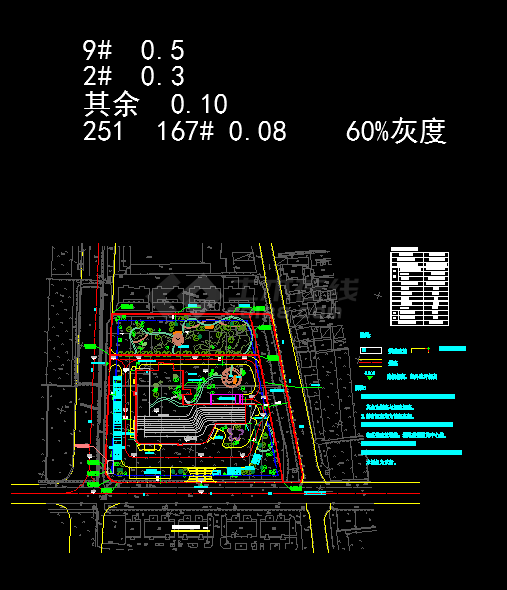 [杭州]某街道五层社区卫生服务中心CAD建筑施工总图-图一