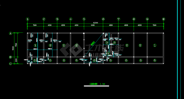 某商务公司办公楼设计方案全套CAD图纸-图二