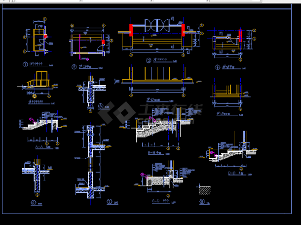 多层欧式办公楼施工方案全套CAD图纸-图二