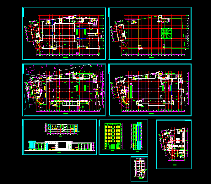 某大型商场设计方案建筑图纸（共8张）_图1