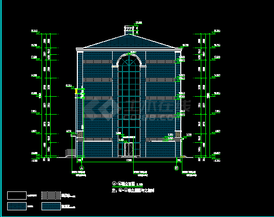 比较详细的一套五层教学楼 建筑图-图二