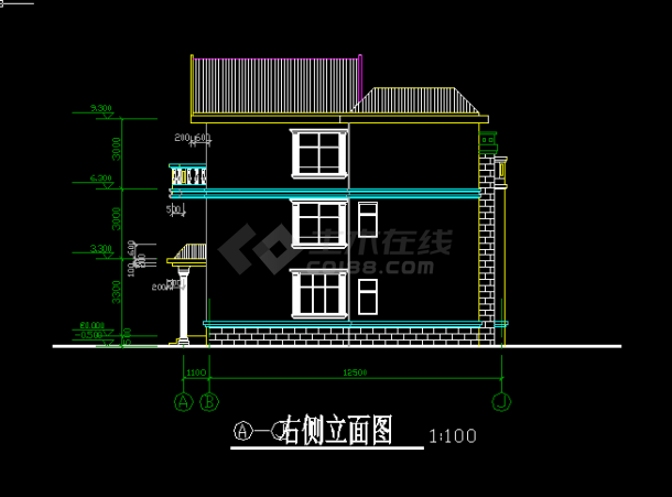 某古建筑设计施工方案全套CAD图纸-图二