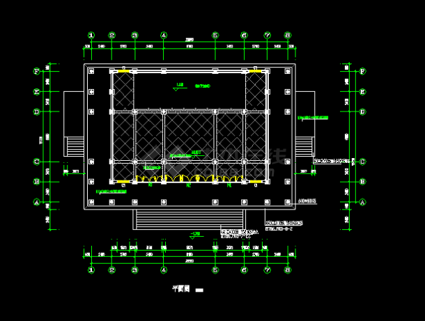 道家仿古建筑大殿建施设计全套CAD图纸-图二