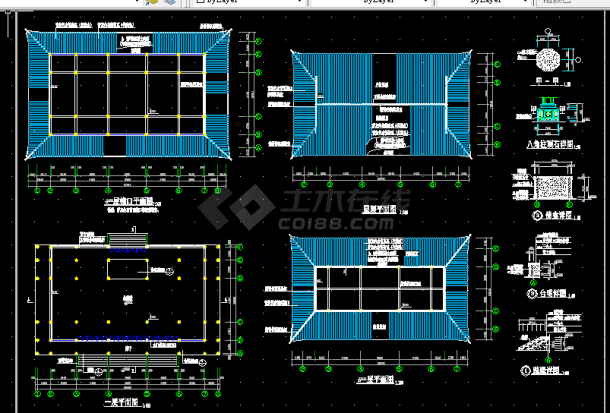古建筑施工设计方案全套CAD图纸-图二
