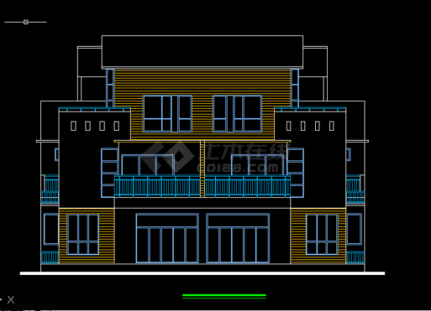 双拼别墅建筑施工设计方案全套CAD图纸-图二