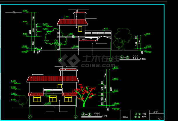 赣州市新农村建设农民住宅设计全套CAD图-图二