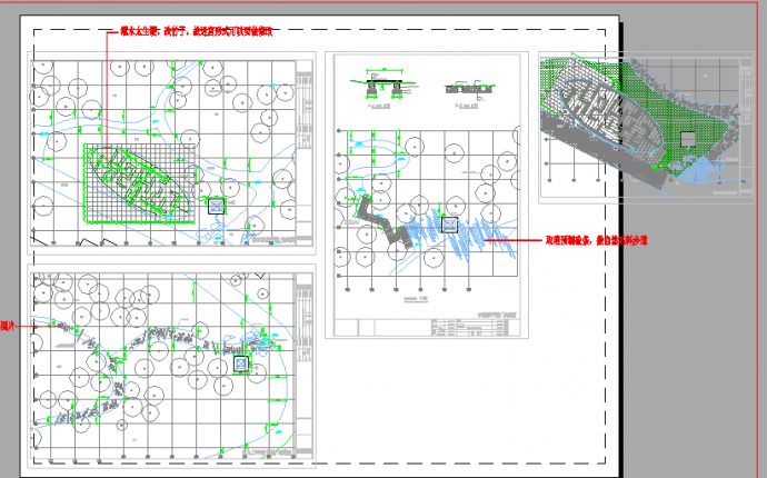 灌木迷宫桥与东入口区设计全套CAD图纸_图1