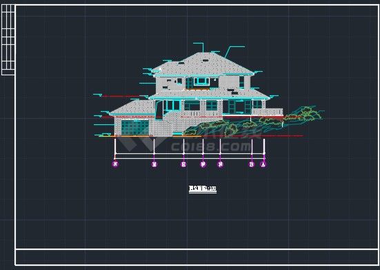 某别墅建筑施工CAD详情设计全套图纸-图二