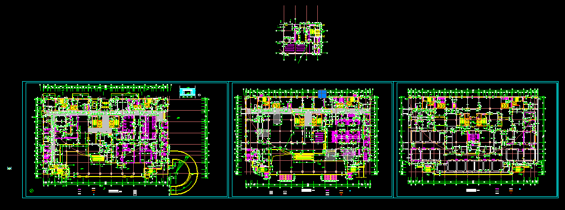 某大医院医学中心大楼CAD建筑设计平面图纸