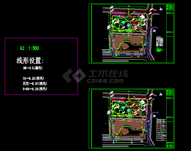 [内蒙古]某医院门诊大楼建筑CAD设计施工总平面图-图一