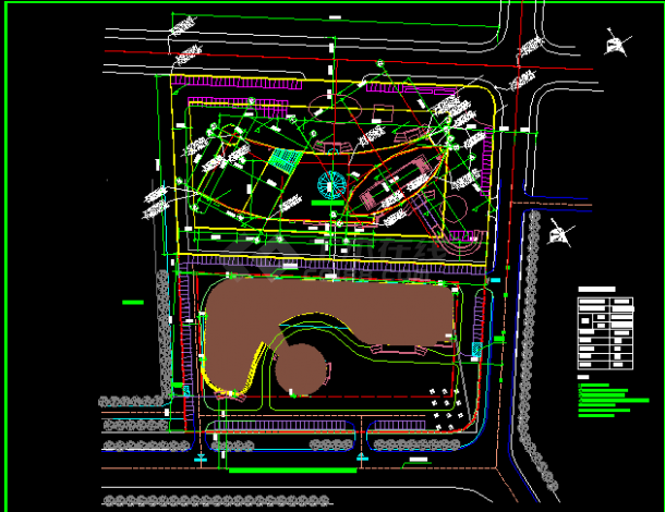 [内蒙古]某医院门诊大楼建筑CAD设计施工总平面图-图二