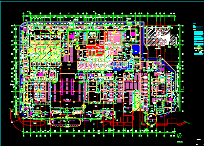 [青岛]19层现代风格医疗中心建筑CAD设计施工平面图-图二