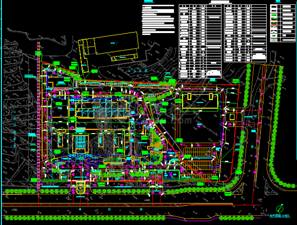 [青岛]19层现代风格市级专科医疗中心建筑CAD施工总图-图二
