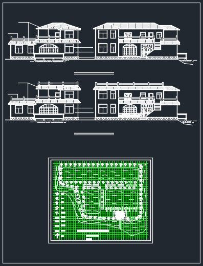 某钓鱼别墅设计方案施工CAD详情图纸-图二