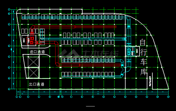 某地下车库通风防排烟设计施工CAD图-图二